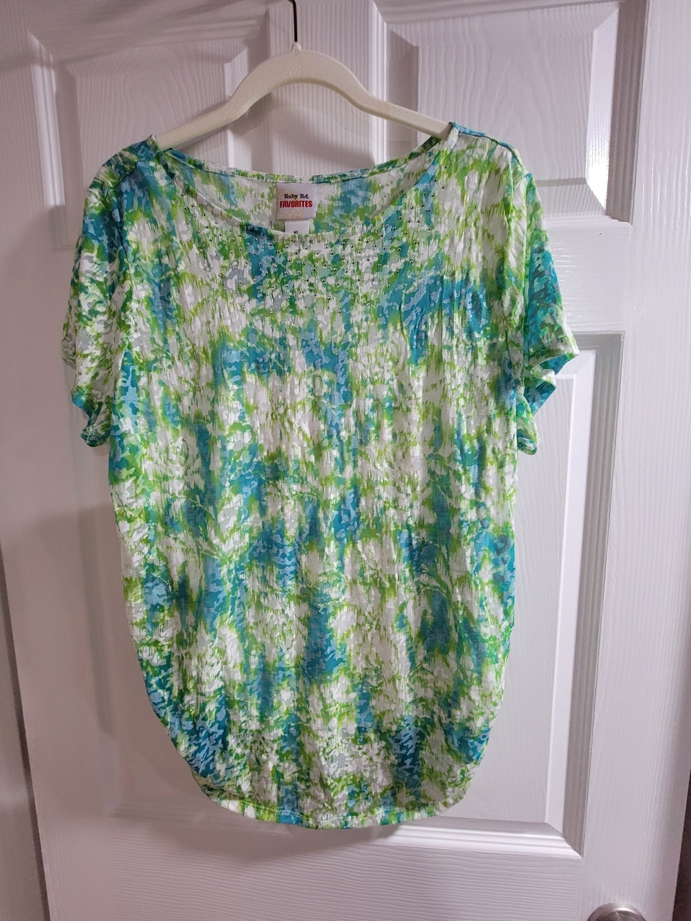 Ruby Rd. Favorites XL Short Sleeve Top with Camisole